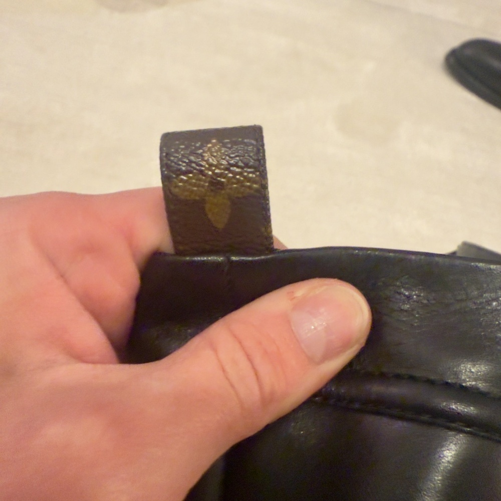 Louis Vuitton Mid-Calf Black Leather Moto Boots like new sz 10 (fits like 9-9.5) - Picture 7 of 8